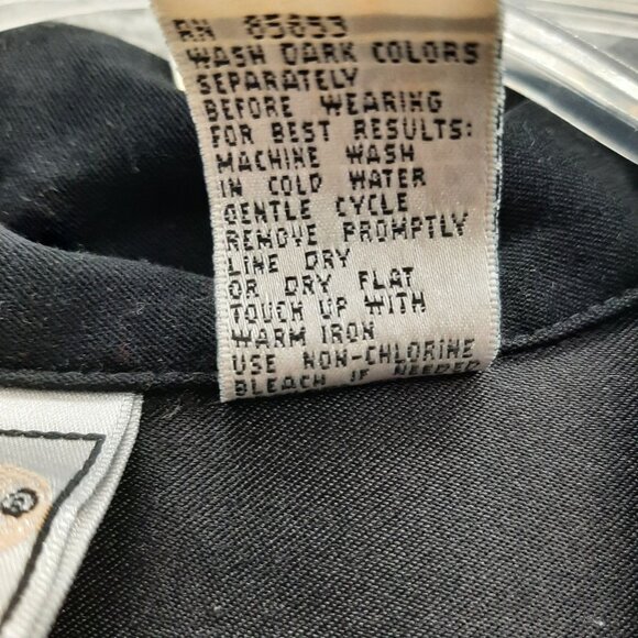 Napa Valley Womens Black Button-Up Shirt 1X Scalloped Eyelet Hem Soft Shacket - Picture 4 of 8